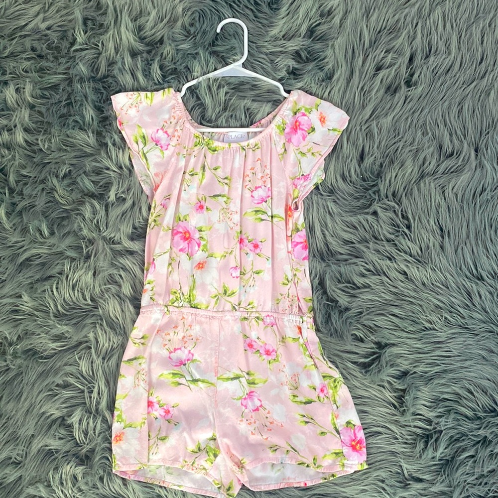 Pink floral Childrens Place romper